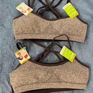 Girls Gray & Black Bras 2/pack